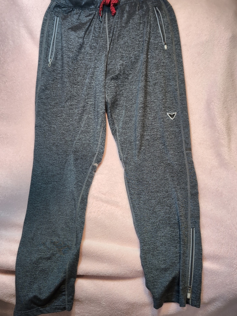 KORSA Heather Gray Athletic Pants with Zipper Ankles